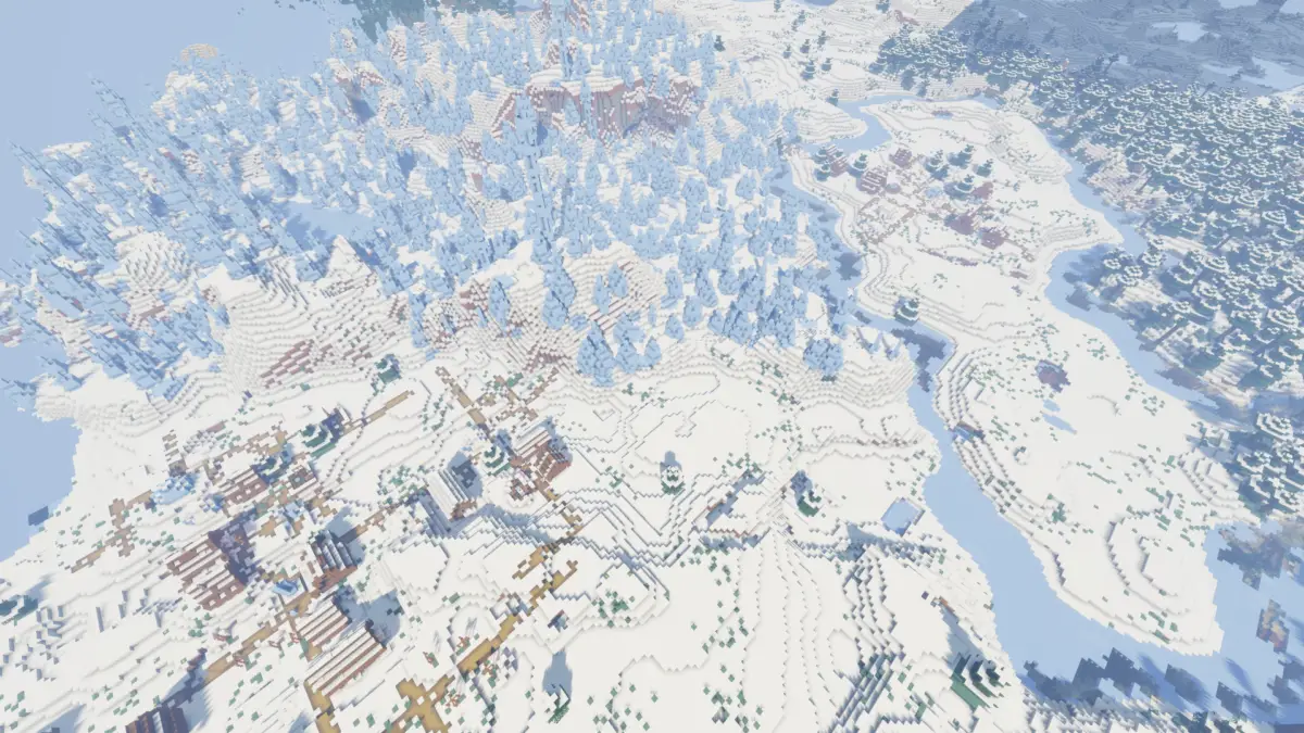 1.14.3 – Ice Spikes with Two Villages and Pillager Outpost