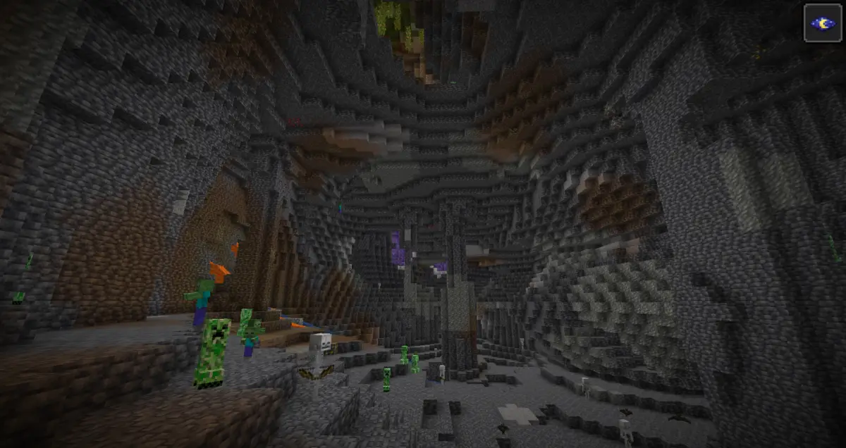 Cave with 2 geodes and a lush cave at the place of the stronghold