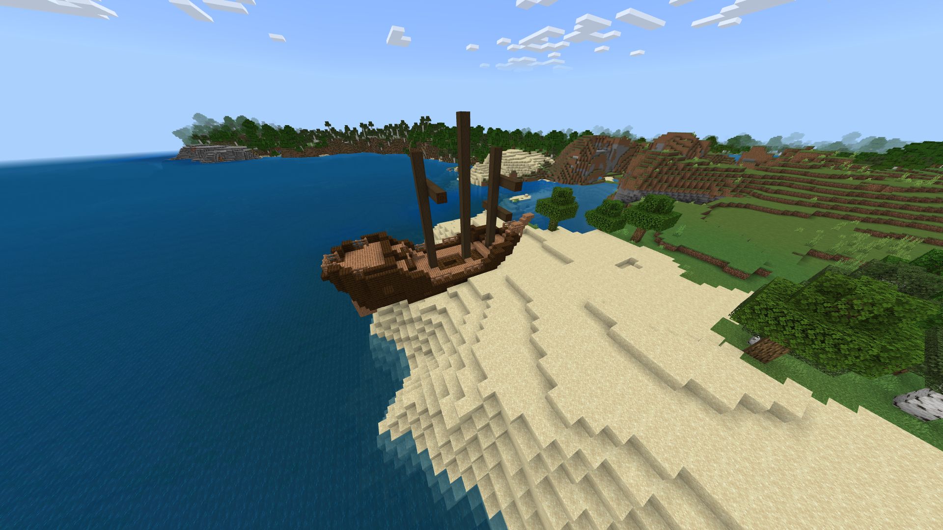 Shipwreck On Land Minecraft Seeds